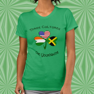 Personlig Jamaica Irland USA Shamrock Kvinnor T Shirt