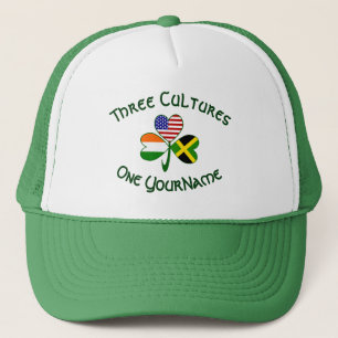 Personlig Jamaika Irland USA Flagga Shamrock Keps