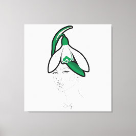 Personlig januari födelsedagsblomma porträtt canvastryck