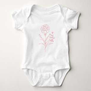 Personlig januari Nejlikas födelsedagsblomma T Shirt