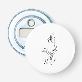 Personlig januari snöfall Födelseblomma Flasköppnare