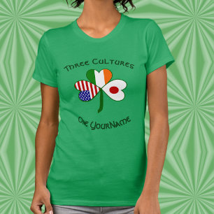Personlig Japan Irland USA Shamrock Kvinnor T Shirt