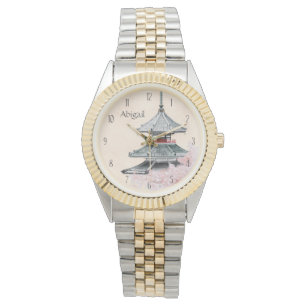 Personlig Japan Temple Cherry Blommars Japan Armbandsur