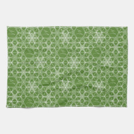 Personlig Japandi stil Snowflake-design Kökshandduk