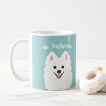 Personlig Japansk Spitz Hund / Samoyed Mugg