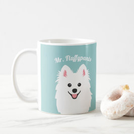 Personlig Japansk Spitz Hund / Samoyed Mugg