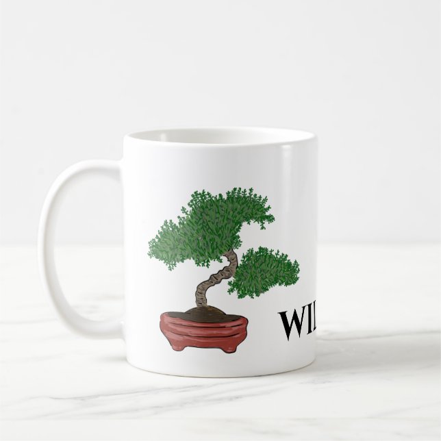Personlig japanska Bonsai Träd Kaffemugg (Vänster)