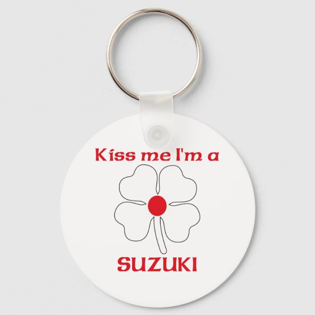 Personlig Japanska Kiss Me Jag är Suzuki Nyckelring (Framsida)
