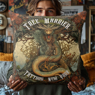 Personlig Japanska Träd Dragon Tattoo Parlor Kudde