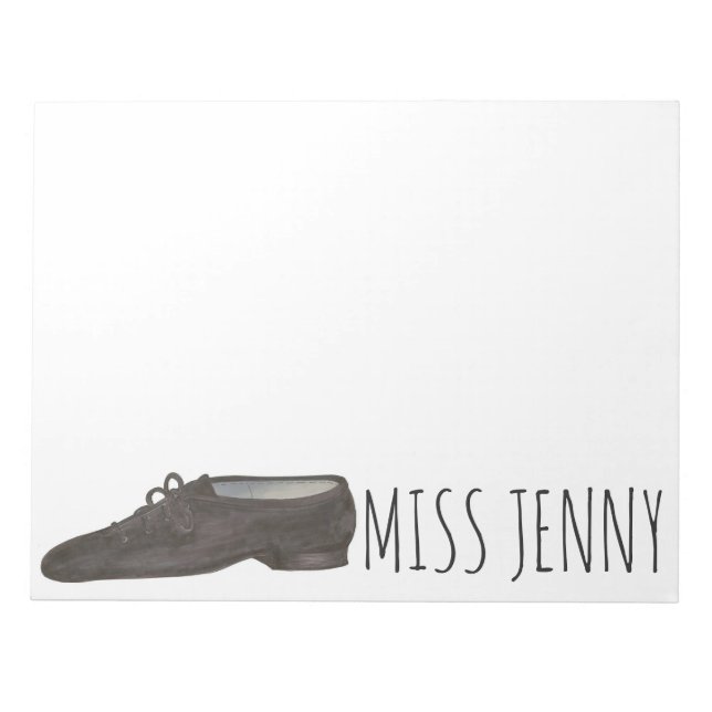 Personlig Jazz Shoe Dance Teacher Anteckningsblock (Framsida)