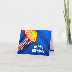 Personlig Jellyfish Grattis på födelsedagen Card Tack Kort