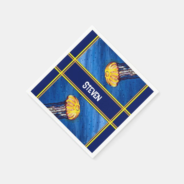 Personlig Jellyfish Pappersservett (Hörn)