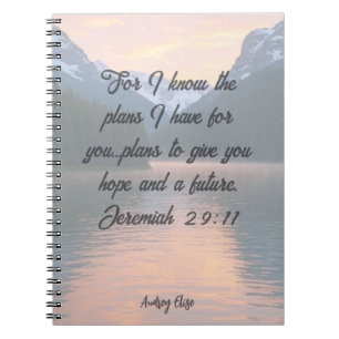 Personlig Jeremiah 29:11 bärbar dator Anteckningsbok