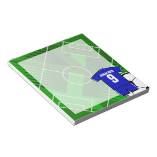Personlig Jersey Blue med vit Anteckningsblock