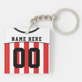 Personlig Jersey Nyckelring, Fotboll