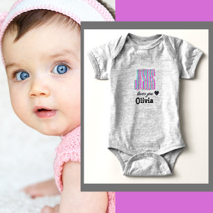 Personlig Jesus Älskar Dig Olivia Babybodysuit T Shirt