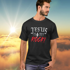 Personlig "Jesus är mitt Sten" Rock and roll T-sh T Shirt