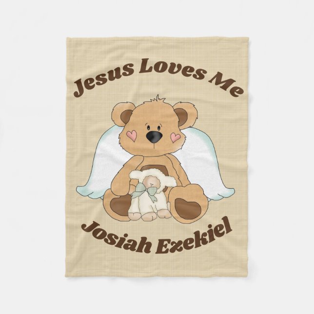 Personlig Jesus Kärlek Me Fleece Blanket (Framsidan)
