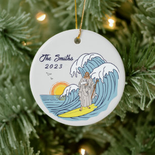 Personlig Jesus Surfing jul Helgdag Julgransprydnad Keramik