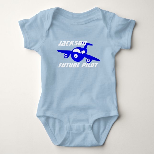 Personlig Jet "Future Pilot" T Shirt (Framsida)