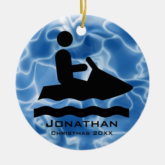 Personlig Jet Ski Ornament (Framsidan)