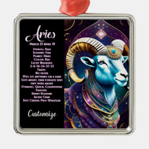 Personlig Jewel Galaxy Zodiac Aries Julgransprydnad Metall