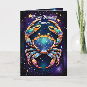 Personlig Jewel Galaxy Zodiac Cancer Kort