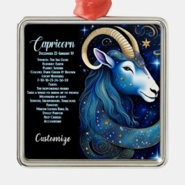 Personlig Jewel Galaxy Zodiac Capricorn Julgransprydnad Metall