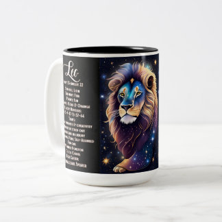Personlig Jewel Galaxy Zodiac Leo Två-Tonad Mugg