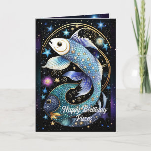 Personlig Jewel Galaxy Zodiac Pisces Kort