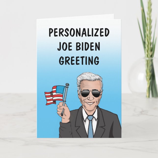 Personlig Joe Biden Greeting Card Kort (Framsida)