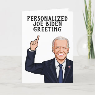 Personlig Joe Biden Novelty Hälsning Kort