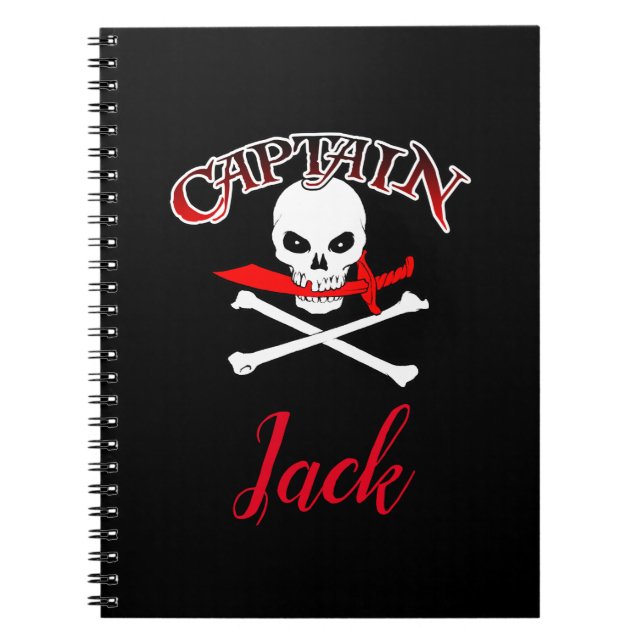 Personlig Jolly Roger (Cutlass) Anteckningsbok (Framsidan)