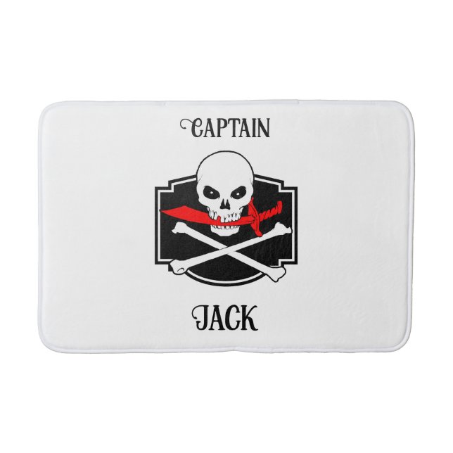 Personlig Jolly Roger (Cutlass) Badrumsmatta (Framsidan)