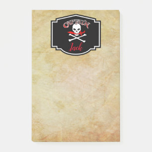 Personlig Jolly Roger (Cutlass) Post-it Notes Block