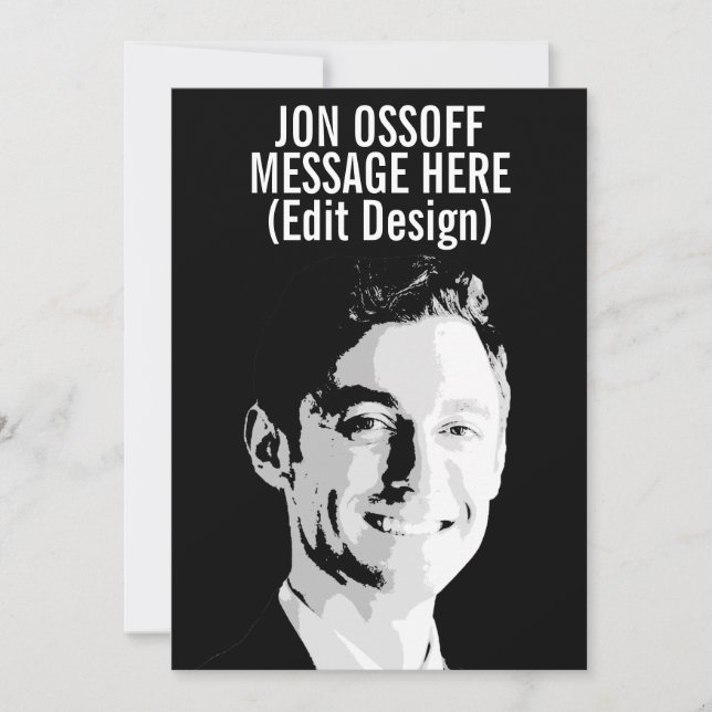 Personlig Jon Ossoff byst Kort (Framsida)