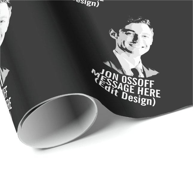 Personlig Jon Ossoff byst Presentpapper (Rullad Hörn)