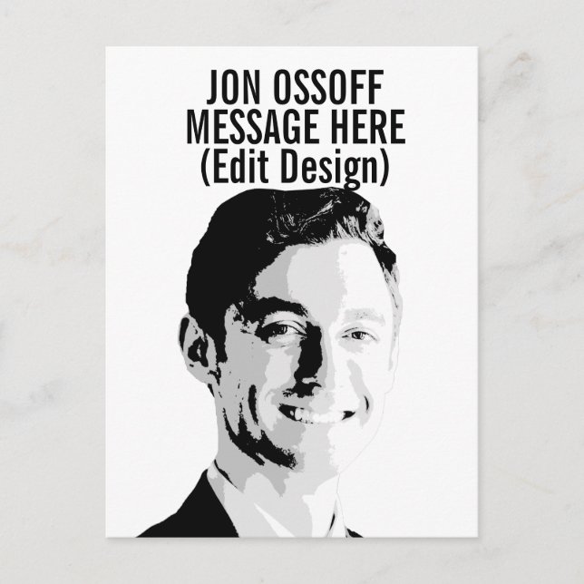 Personlig Jon Ossoff byst Vykort (Framsida)