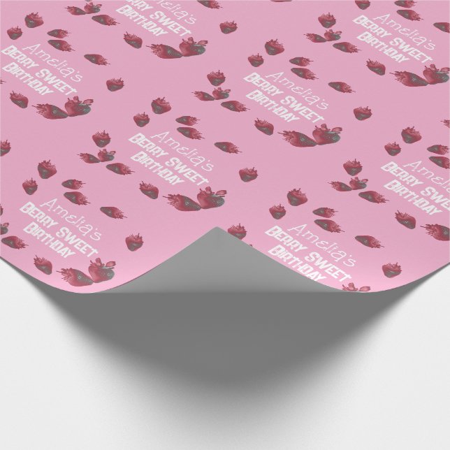 Personlig Jordberry Birthday Presentpapper (Hörn)