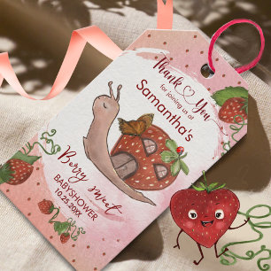 Personlig Jordberry Snigel Baby Shower Gift Märkre Presentetikett