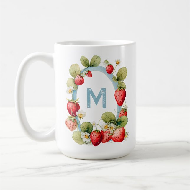 Personlig jordgubbe kaffemugg (Vänster)