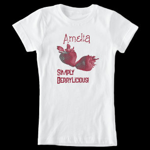 Personlig jordgubbsbär t shirt