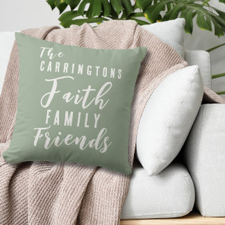 Personlig Jordton Salvia Tro Familj Vänner Kudde