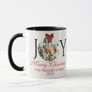 PERSONLIG JOY GOD JUL PHOTO-kaffe Mugg