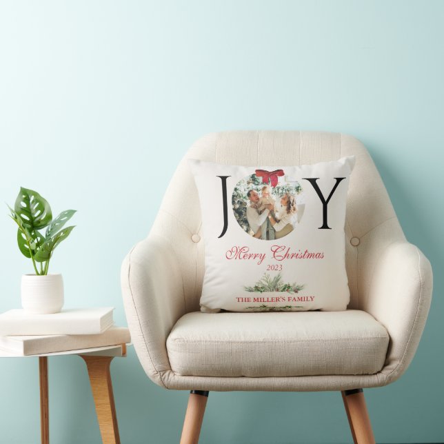 PERSONLIG JOY GOD JUL PHOTO KUDDE (Stol)