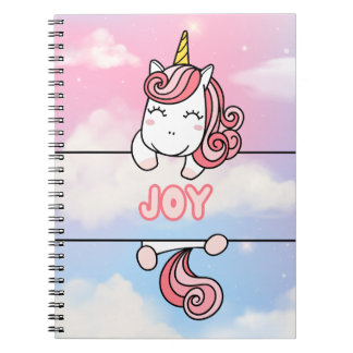 Personlig Joy Unicorn Flickaktigt bärbar dator Anteckningsbok