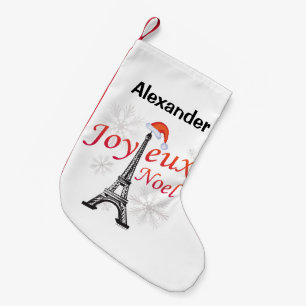 Personlig Joyeux Noel Liten Julstrumpa