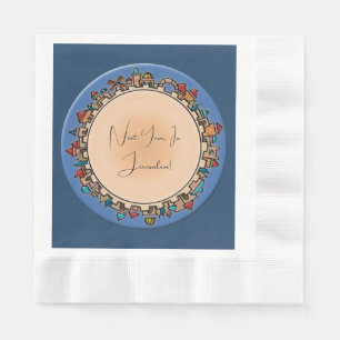 Personlig Judaica Jerusalem Pappersservett