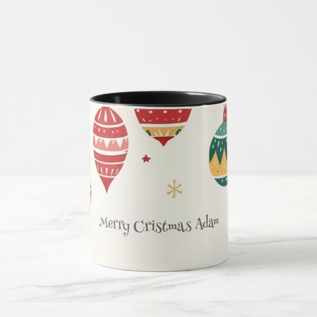 Personlig jul 11 oz Mugg - Customizab Gift (Center)