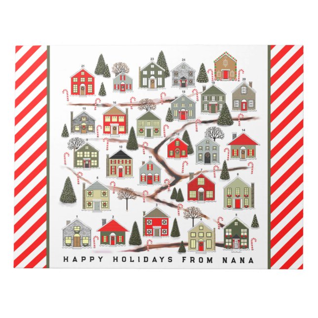 Personlig jul adventskalender anteckningsblock (Framsida)